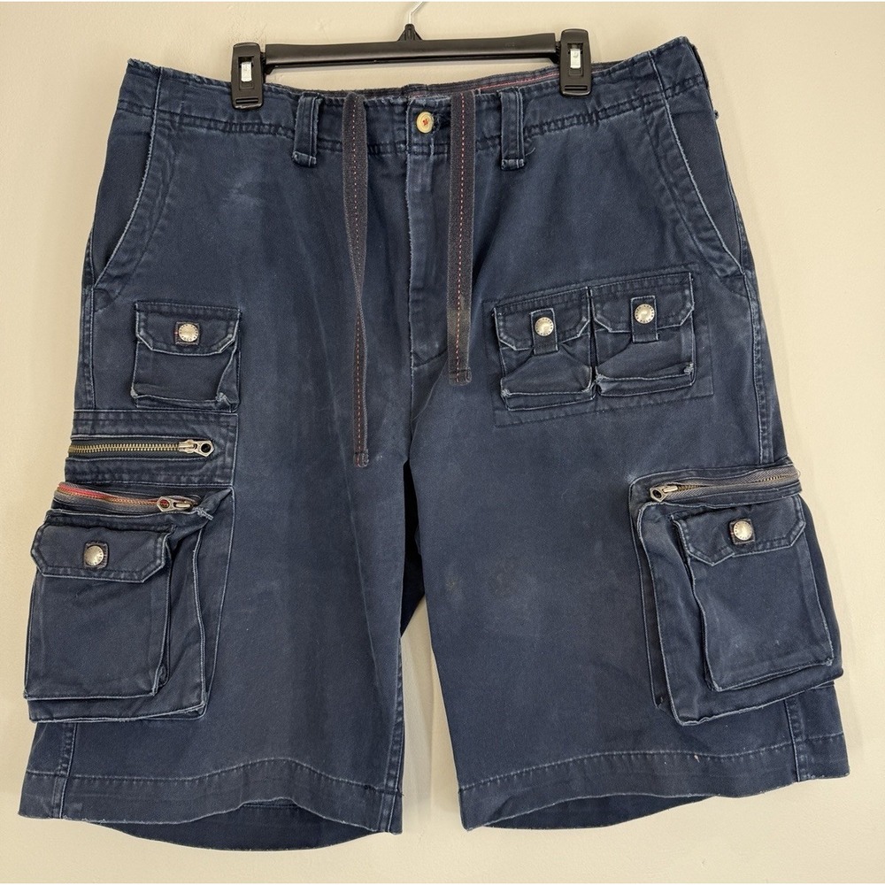 Vtg Polo Ralph Lauren Paratrooper Military Cargo Shorts Men's 38 Heavy